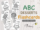 ABC Desserts Flashcards Colorable Edition by ArtBeesy