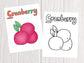 ArtBeesy printable coloring book with a sample coloring page of a cranberry.