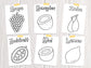 abc fruits coloring page G-L